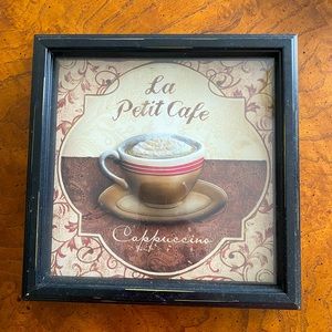 Shadow Box Wall Art La Petit Cafe Cappucino New View Gifts and Accessories 8 x 8